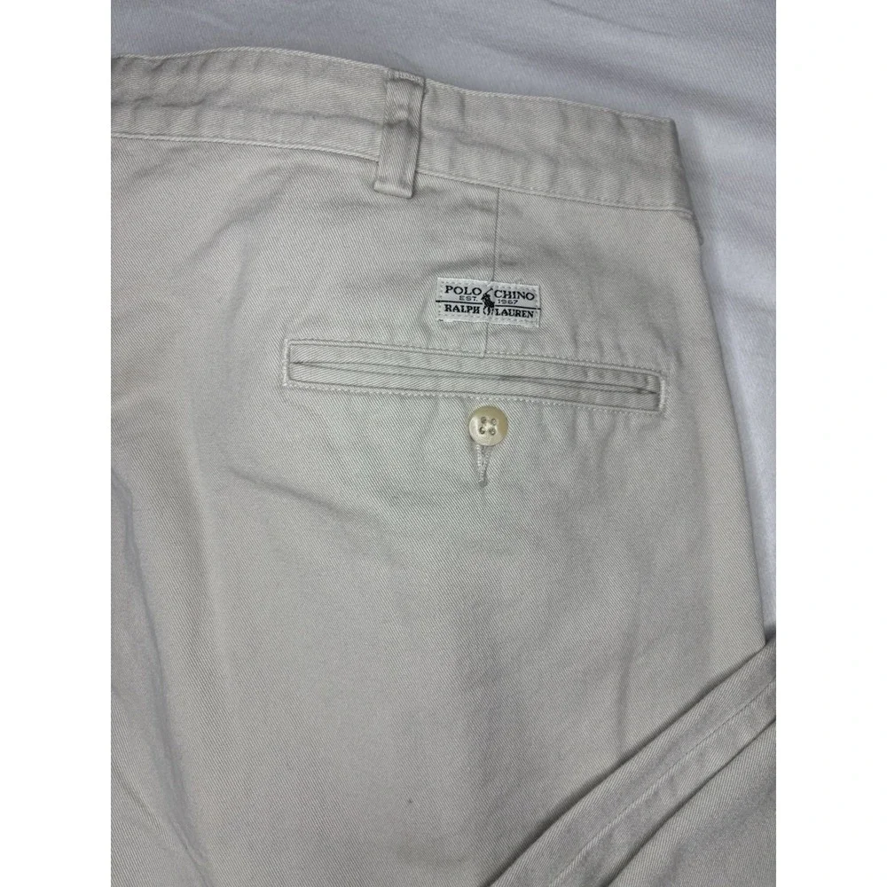 Vintage 90s Polo Ralph Lauren Hammond Pant Men 38x30 Khaki Classic Chino Pleated
